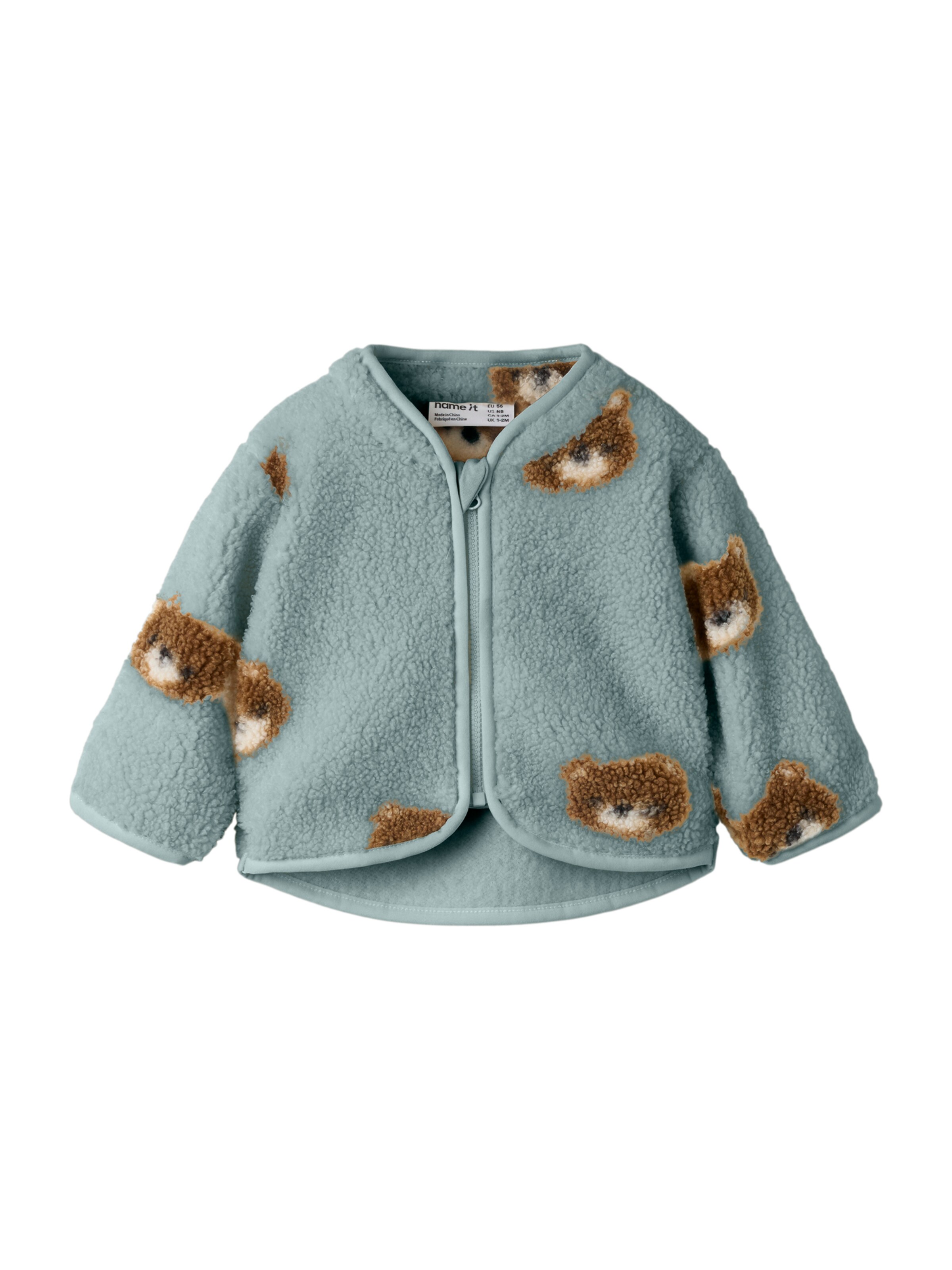Jachetă  fleece 'NBMORLAJ' de la NAME IT pe verde: față