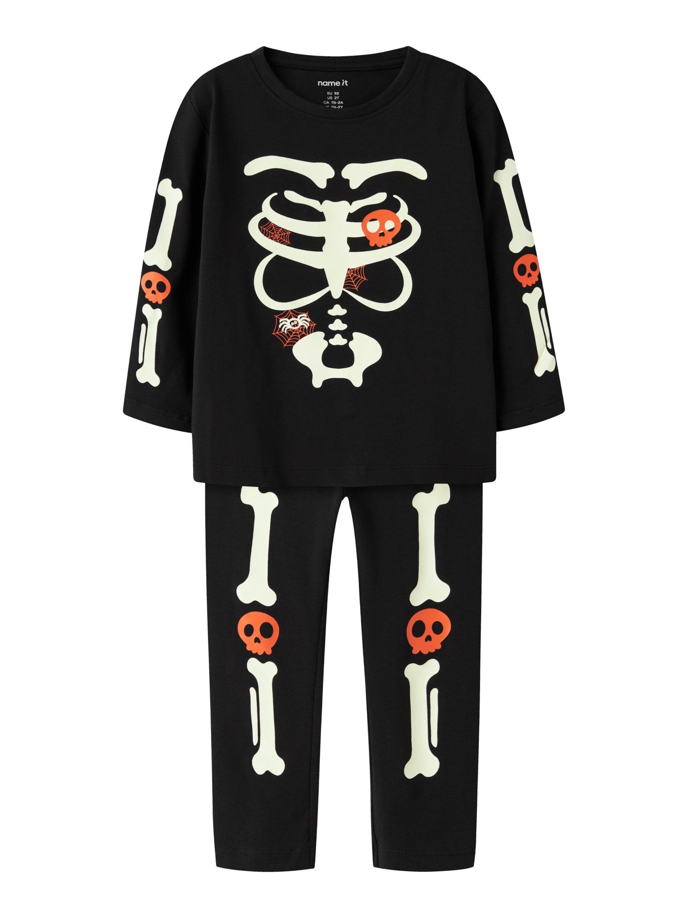 NAME IT - Pijama en negro: frente