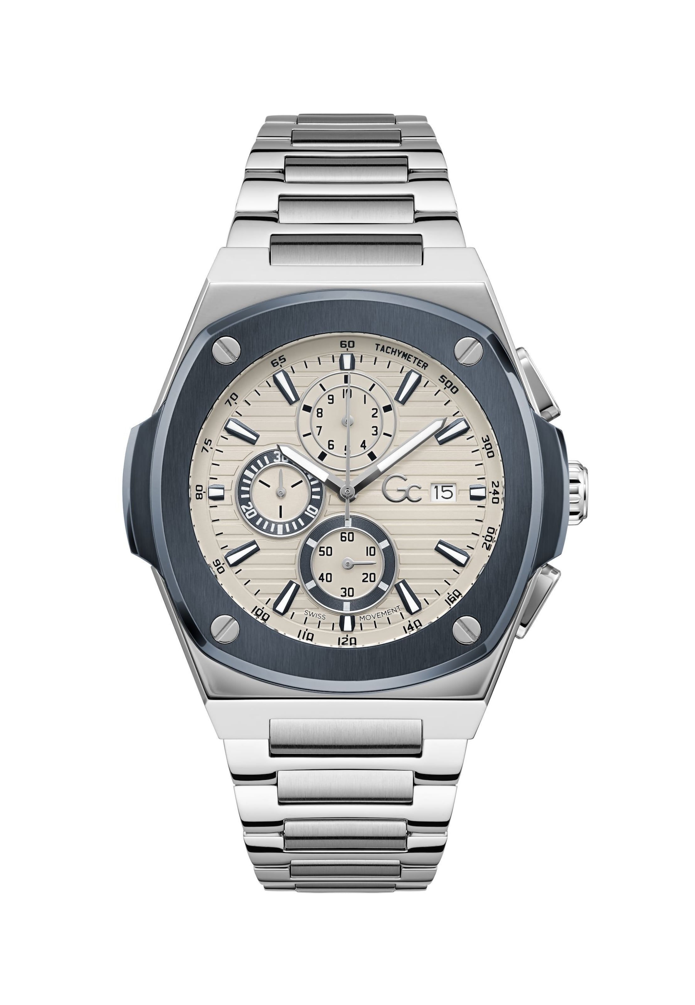 Gc Analog Watch 'Coussin' in Silver