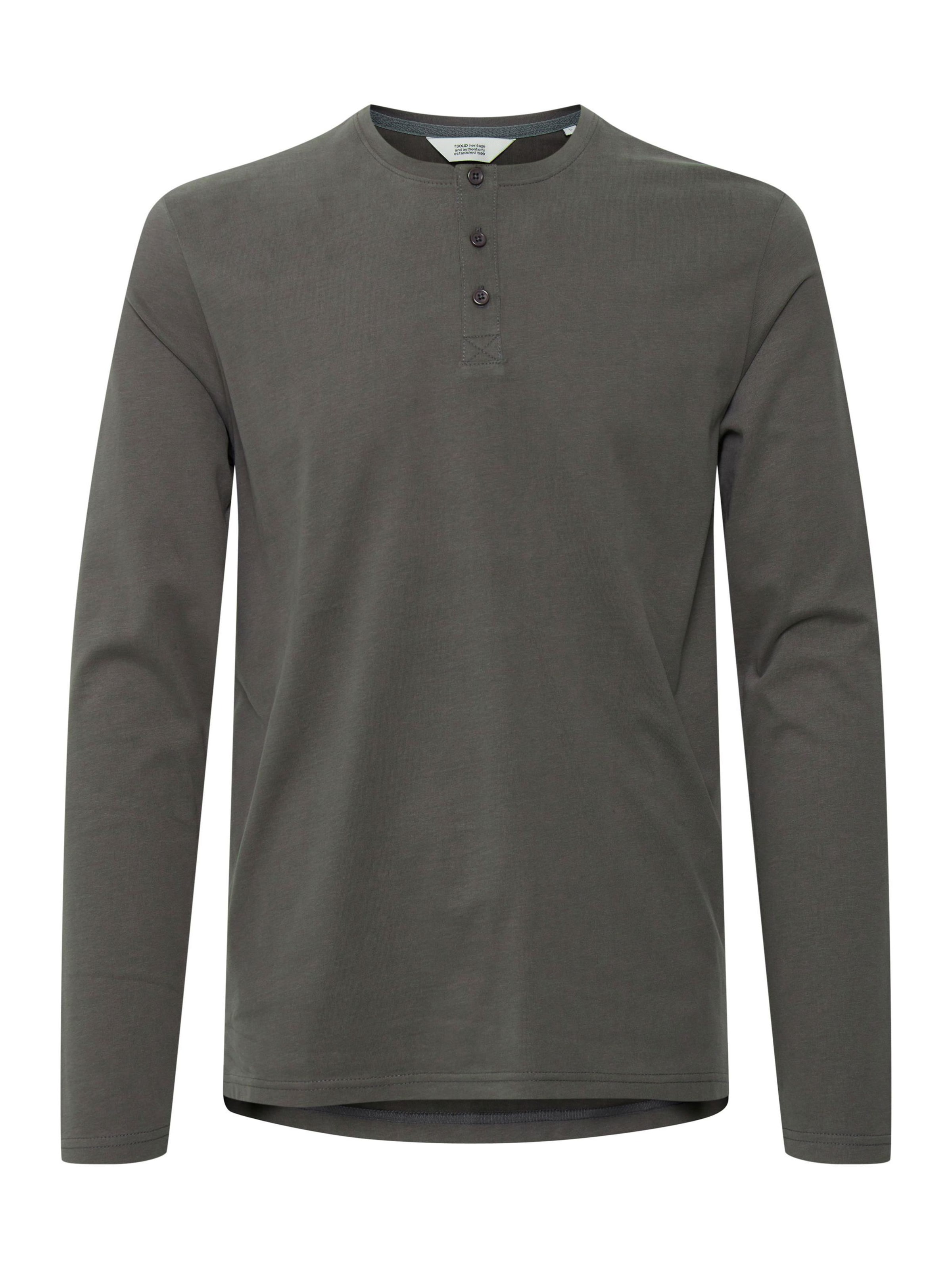 !Solid Sweatshirt in Grijs: voorkant