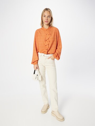 Cream Bluse 'Tiah' i orange