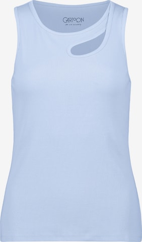 Cartoon Basic-Top mit Rundhalsausschnitt in Blau: Vorderseite