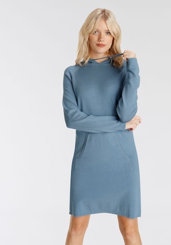 BOYSEN'S Knitted dress in Blue: front
