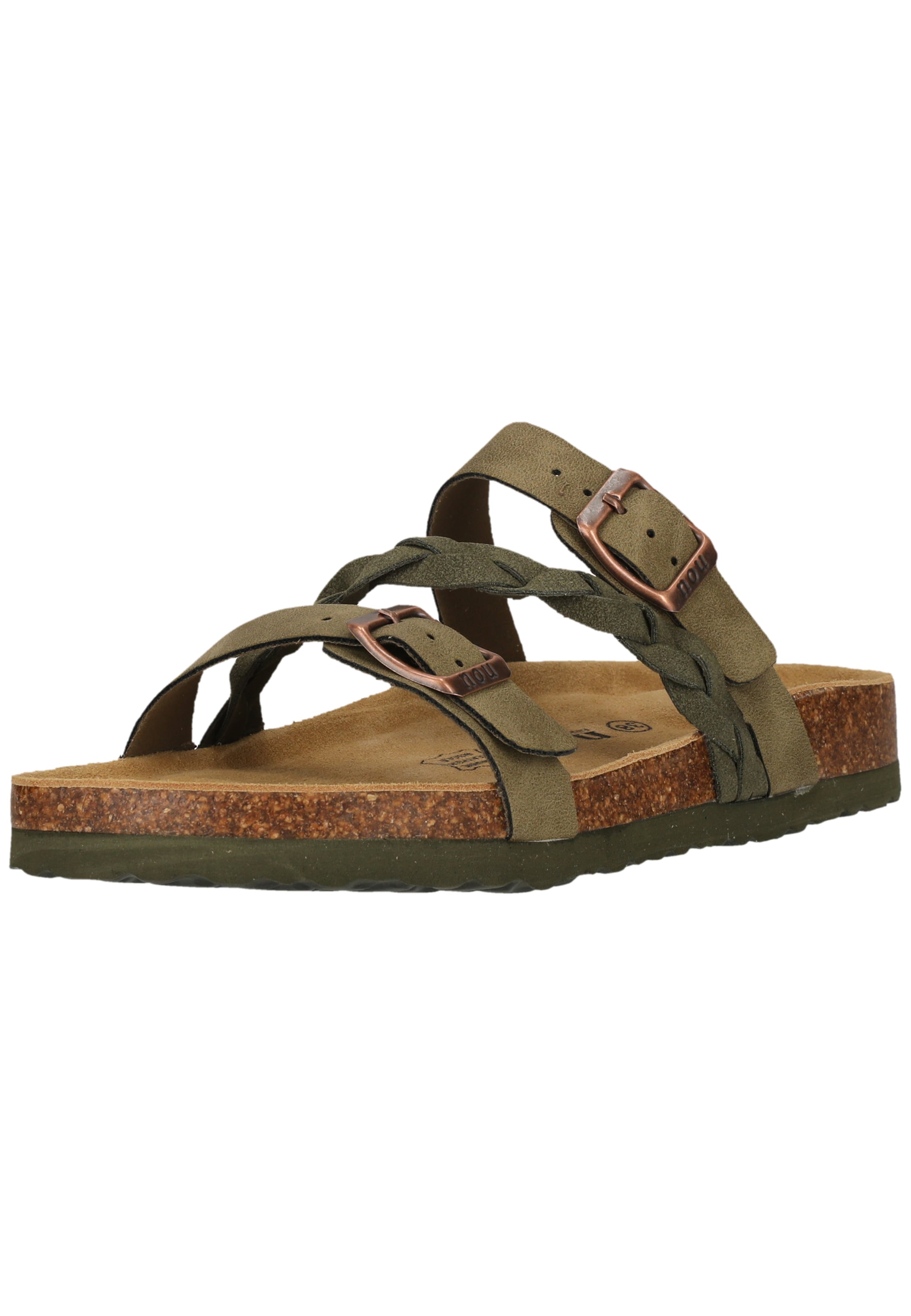NOU Sandalen 'Priego' in Grün: Vorderseite