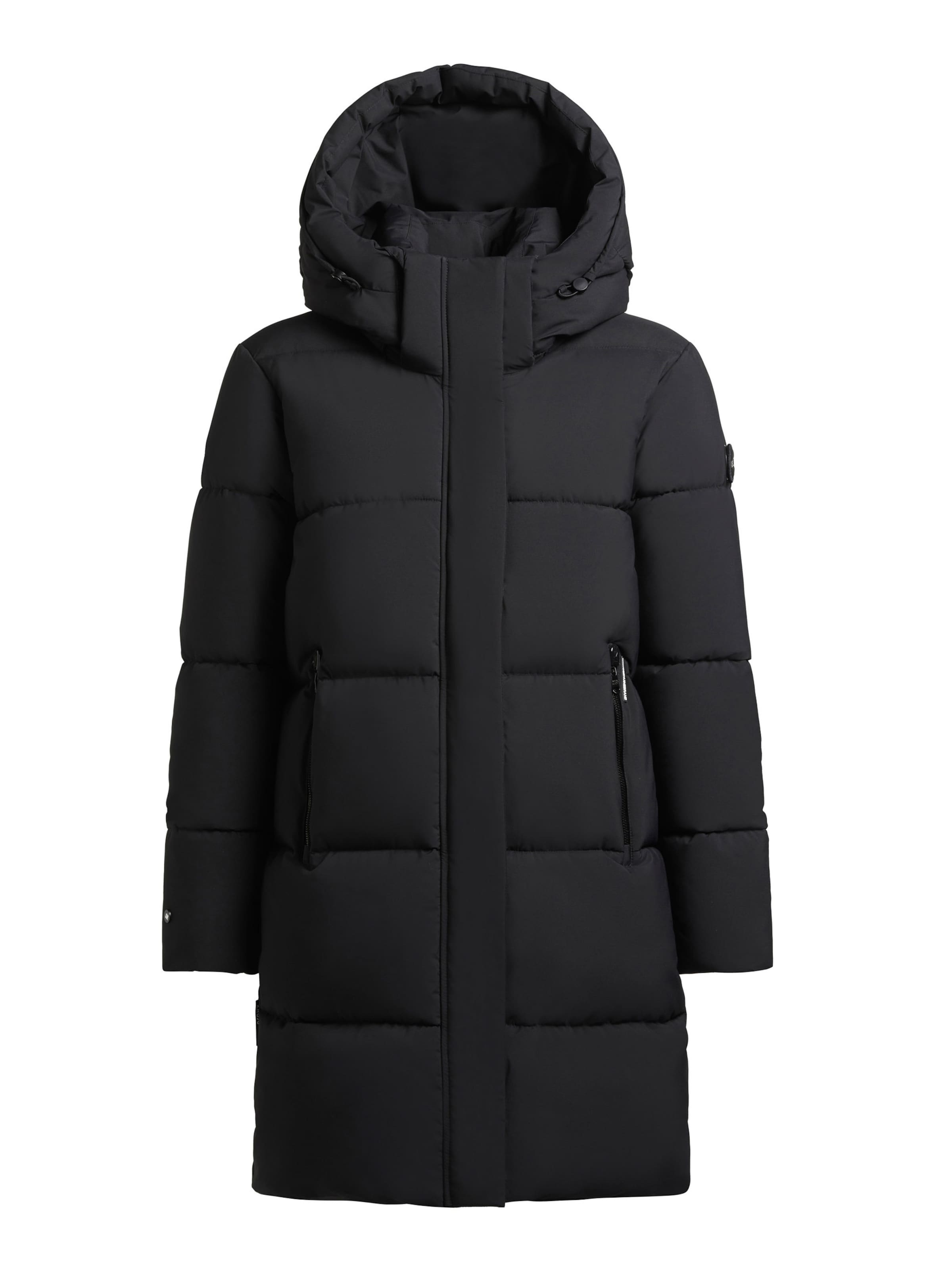 khujo Wintermantel 'Haya2' in Schwarz: Vorderseite