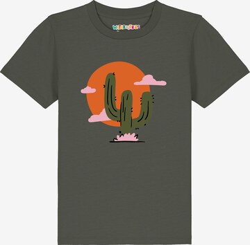 watabout.kids Shirt 'Kaktus im Sonnenuntergang' in Green: front