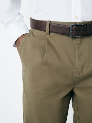 Next Regular Pleat-front trousers in Green