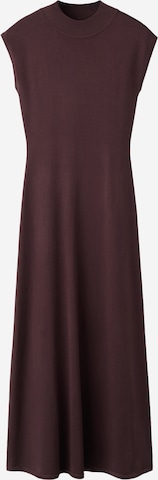 MANGO Knitted dress 'Pomodore' in Brown: front