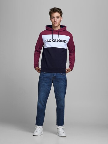 JACK & JONES - Regular Fit Sweatshirt em vermelho