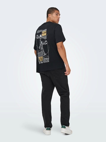 Only & Sons Tričko 'ONSMONALISA' - Čierna