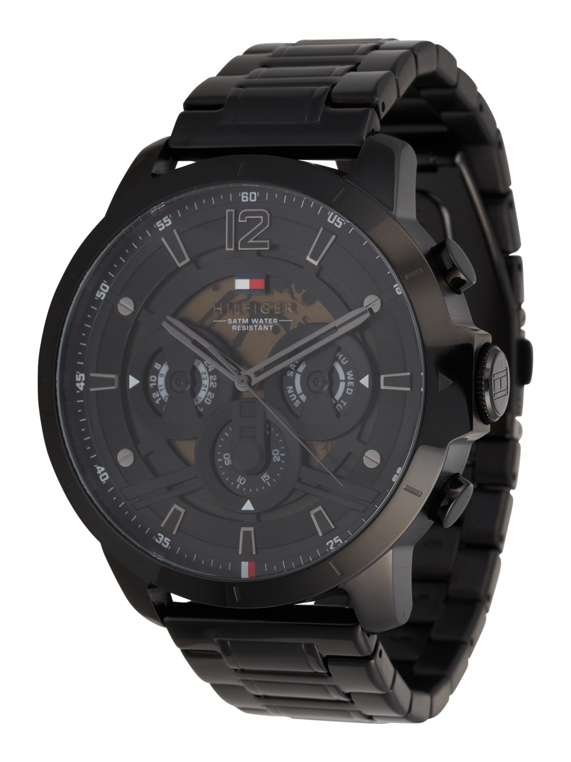 TOMMY HILFIGER Аналоговые часы в Черный: спереди