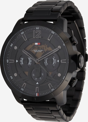 TOMMY HILFIGER Analog watch in Black: front