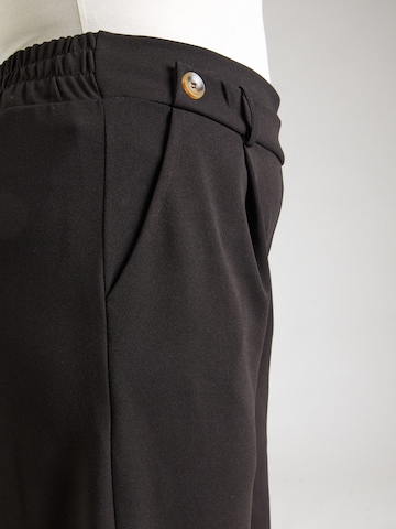 Z-One Wide leg Pleat-Front Pants 'Ar44iane' in Black