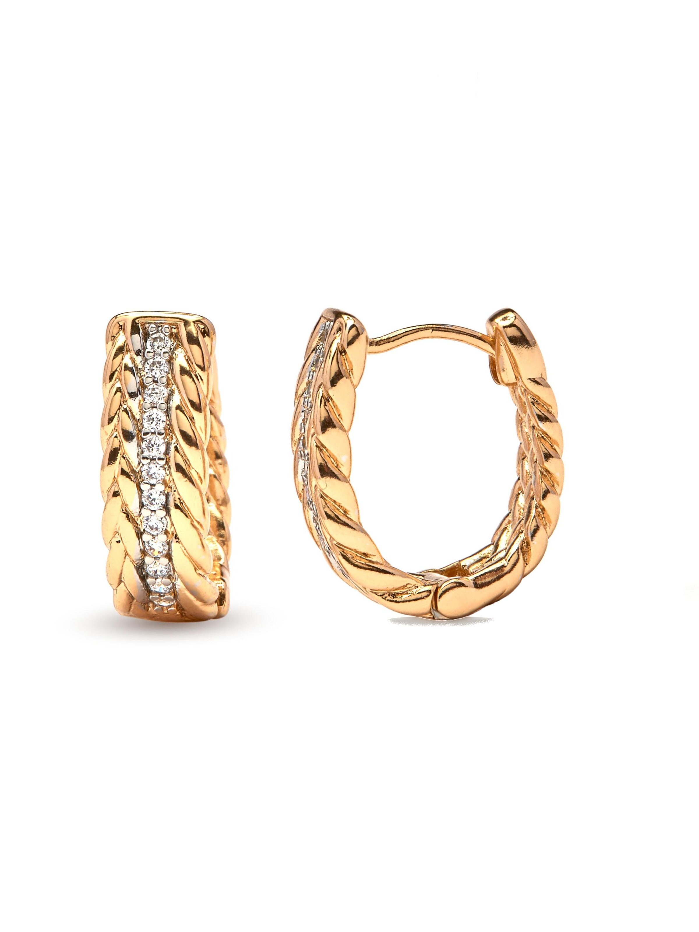 Luxenter Ohrringe 'Rah'‌‌‌‌‌‌‌‌‌ in Gold: Vorderseite