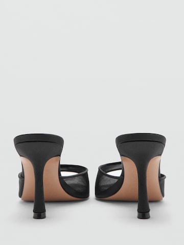 MANGO Šľapky - Čierna