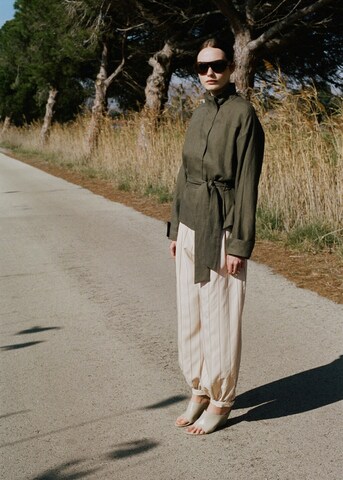 MANGO Tapered Pants 'Malta' in Beige