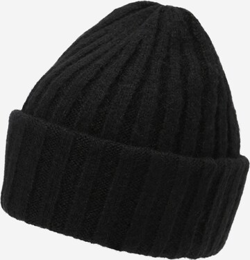 WEEKDAY Beanie in Black: front