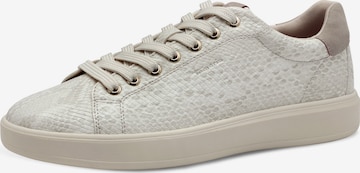 Baskets basses Tamaris en beige : devant