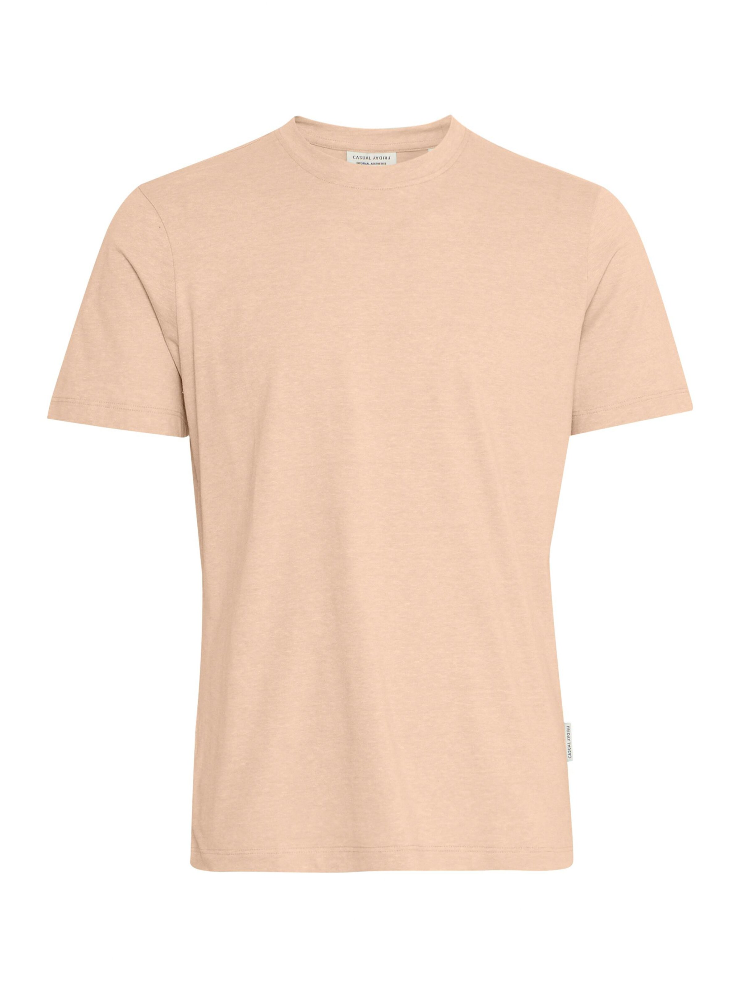 T-Shirt ' CFTHOR micro striped tee ' Casual Friday en beige : devant