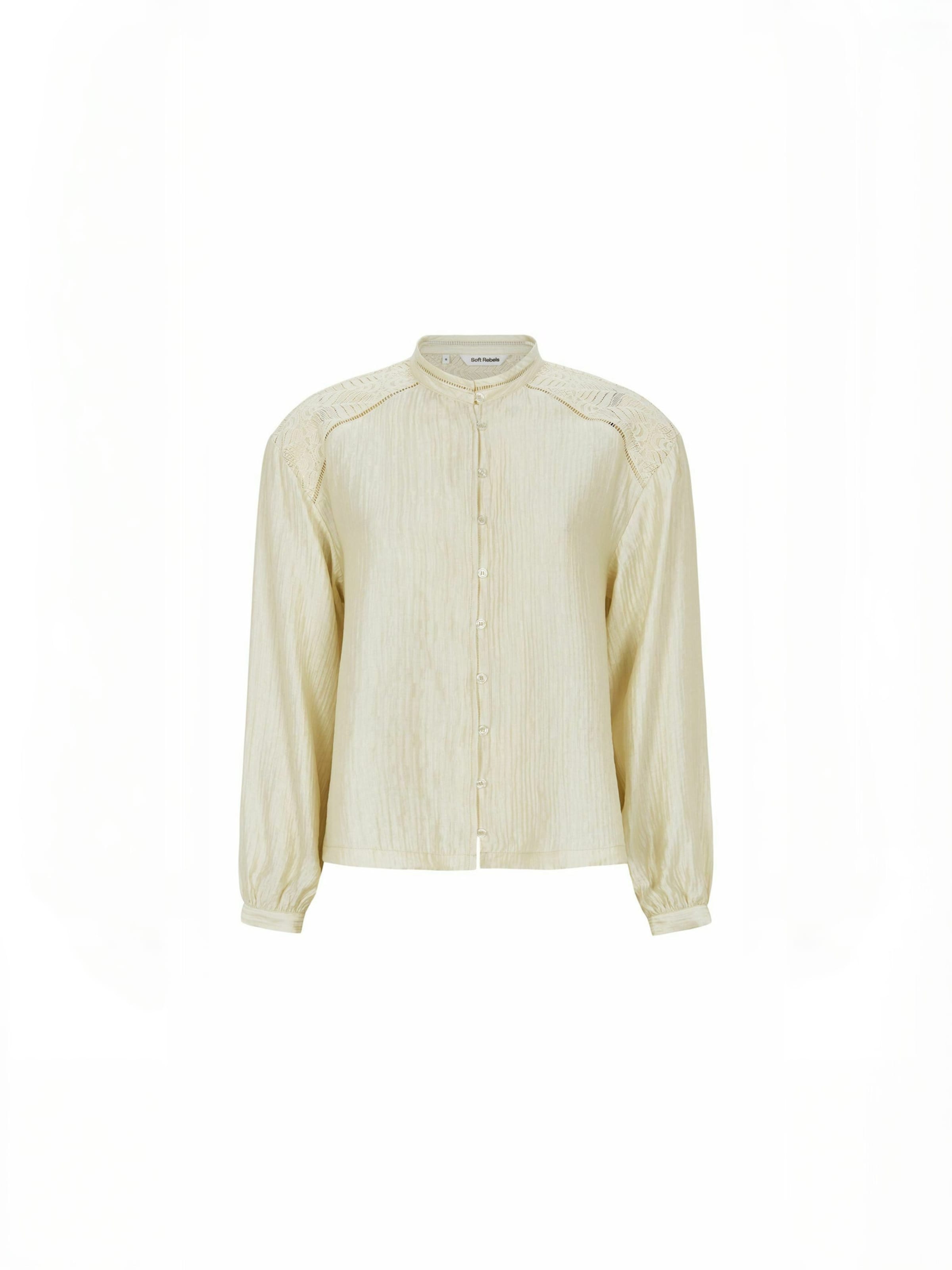 T-shirt ' SRJuliette ' Soft Rebels en beige : devant