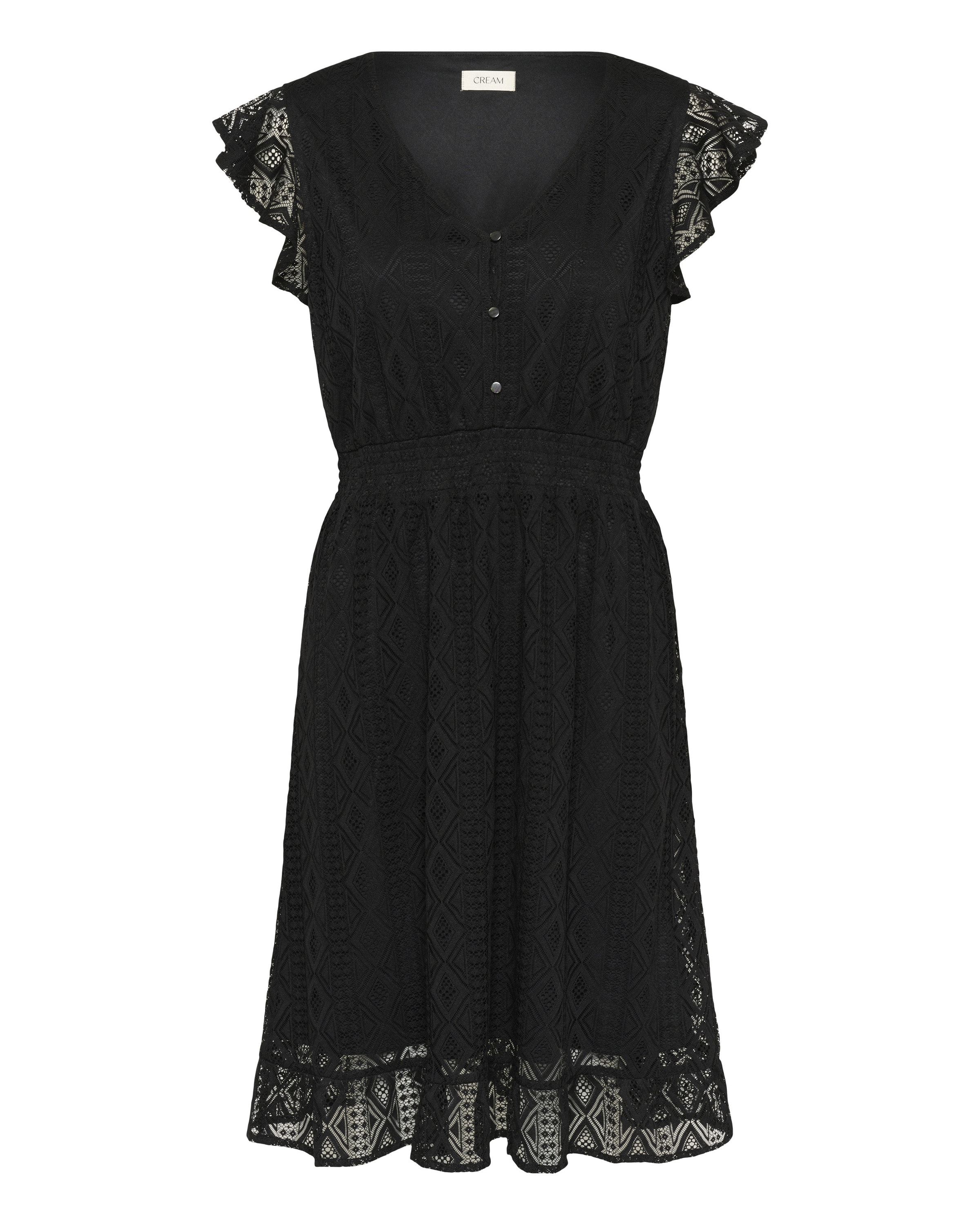 Cream Dress 'Danika' in Black: front