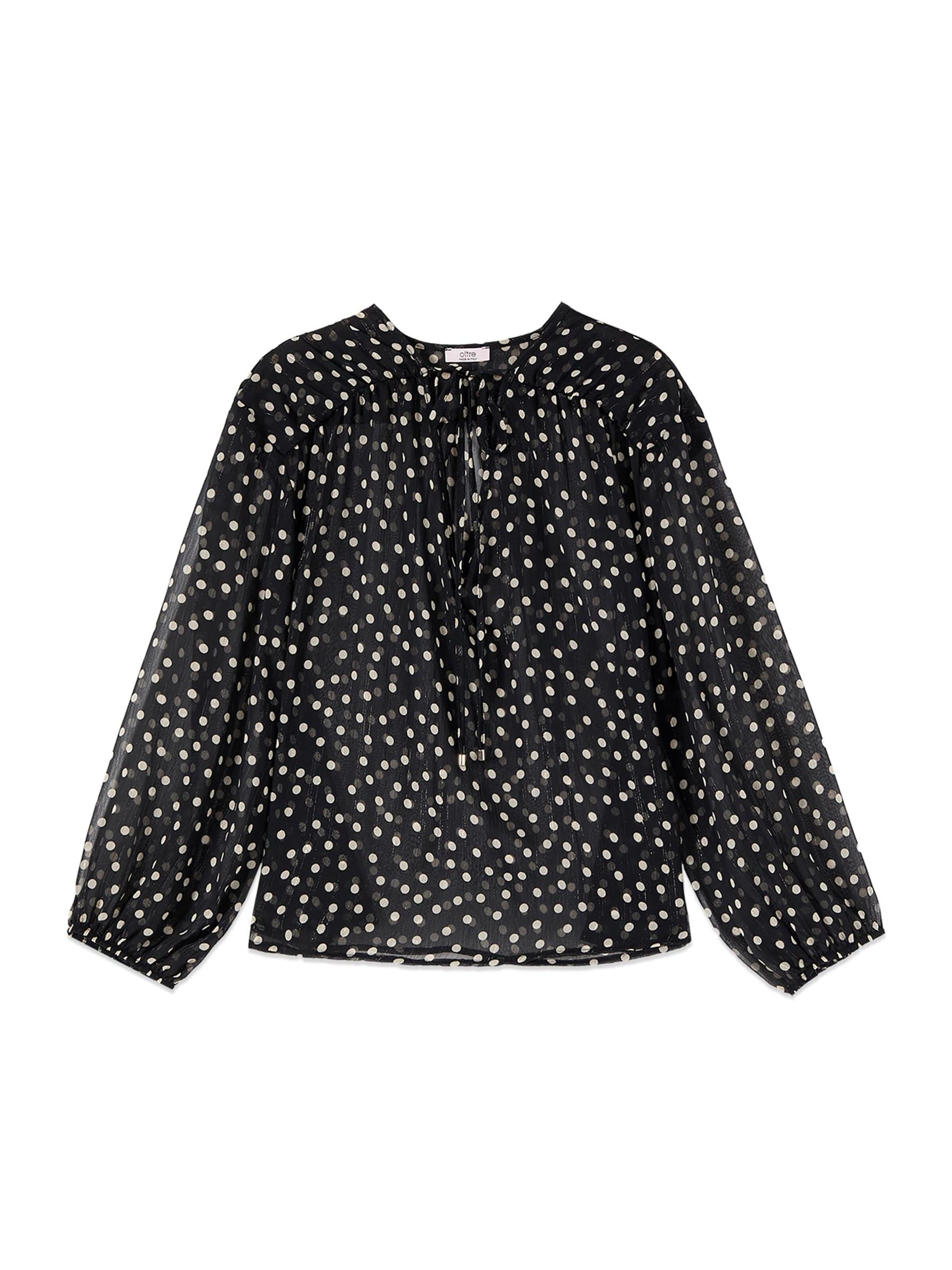 oltre Blouse in Zwart: voorkant