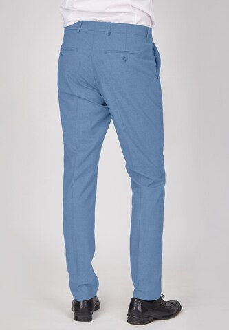 Coupe slim Pantalon à plis Steffen Klein en bleu