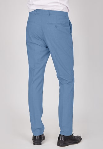 Steffen Klein Slim fit Pleated Pants in Blue