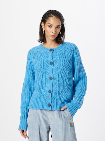 Rich & Royal Knit cardigan in Blue: front