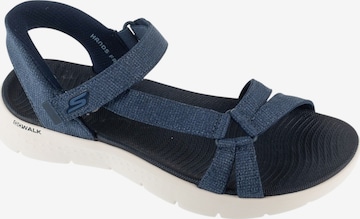 SKECHERS Sandaal 'Skechers Slip-Ins: Go Walk Flex Sandal - Illuminate' in Blauw: voorkant