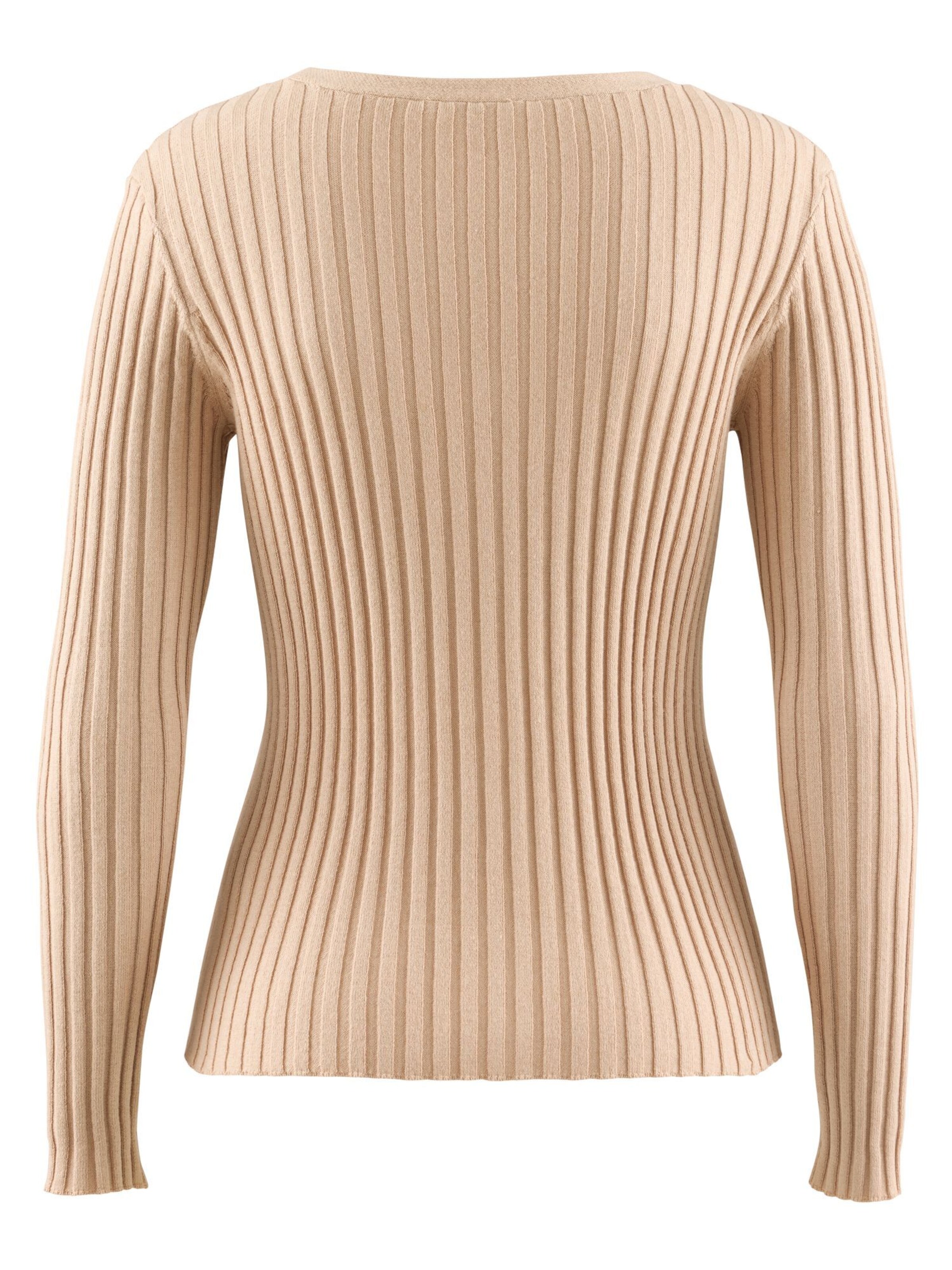 Tamaris Gebreid vest in Beige