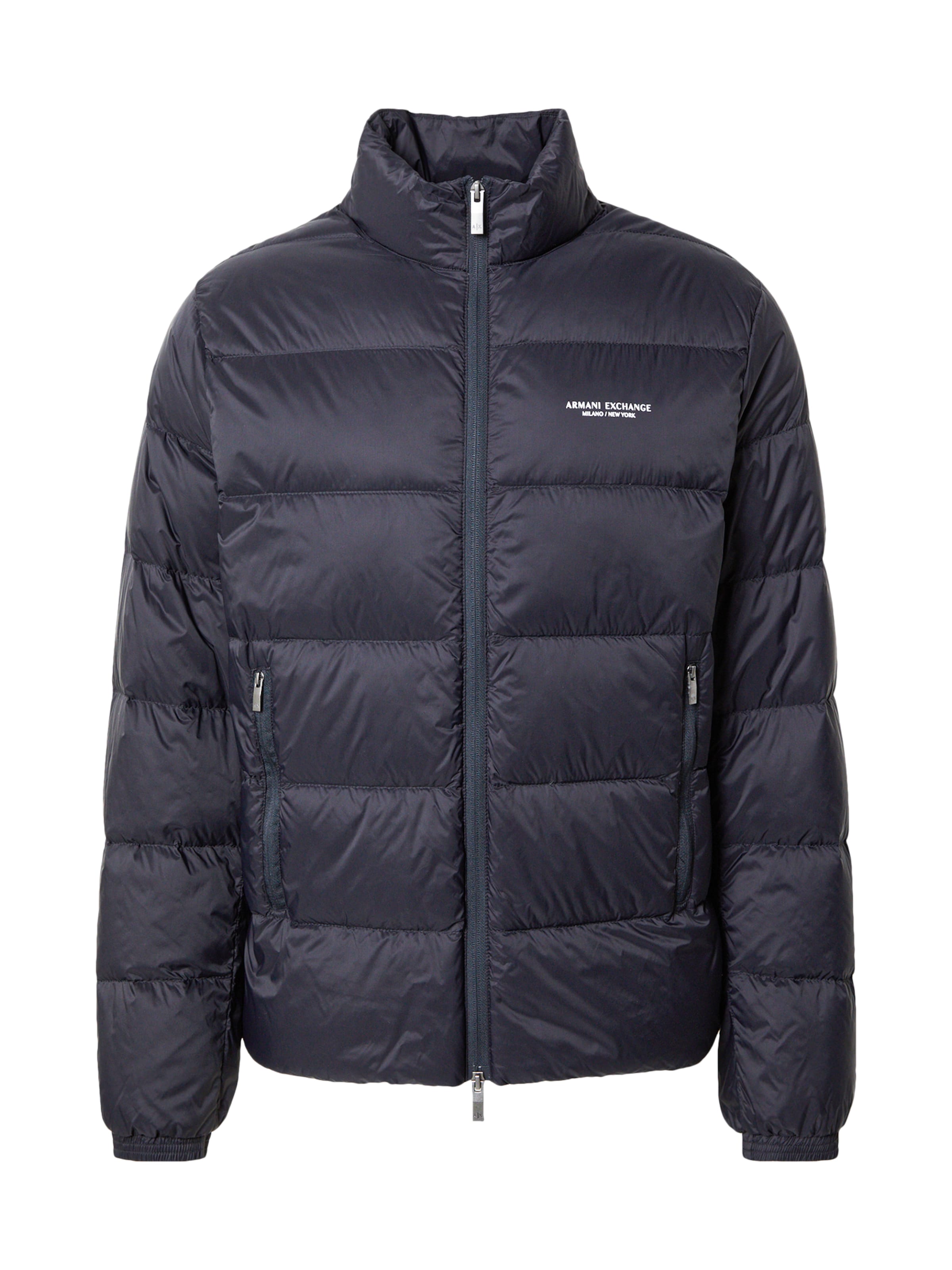 ARMANI EXCHANGE Přechodná bunda 'Down' – modrá: přední strana