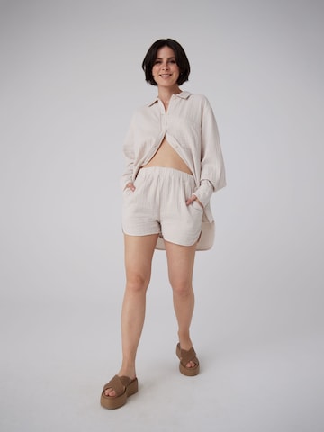 A LOT LESS Regular Pants 'Norina' in Beige: front