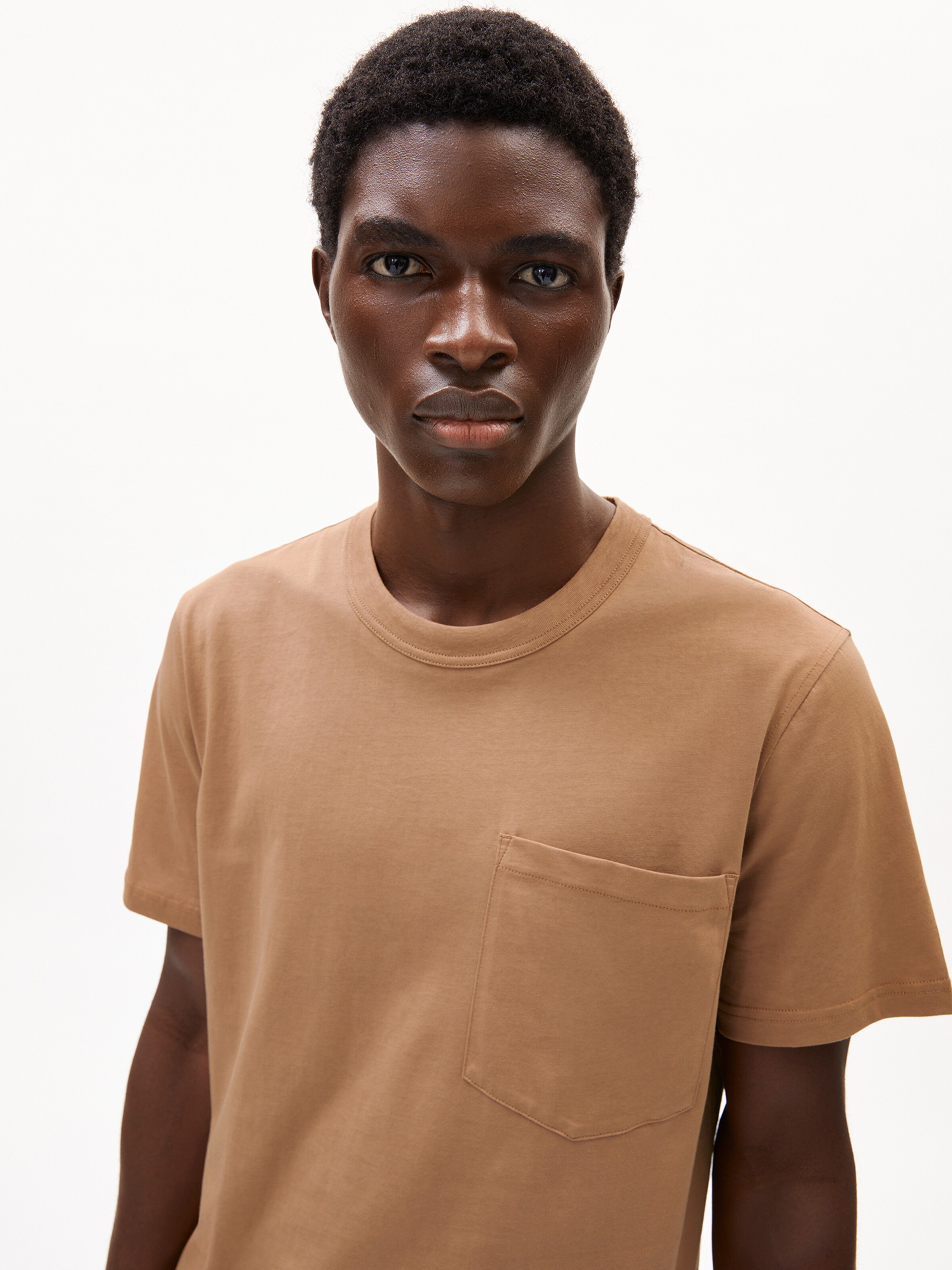 ARMEDANGELS Shirt ' MAARKOS POCKET ' in Brown: front