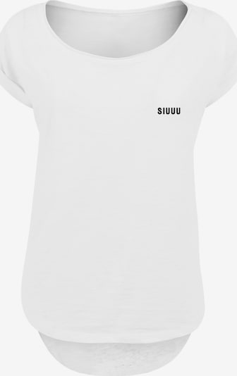 F4NT4STIC Shirt 'SIUUU' in de kleur Zwart / Wit, Productweergave