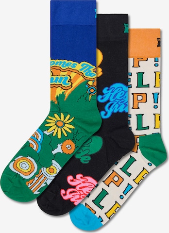Chaussettes 'The Beatles' Happy Socks en vert : devant