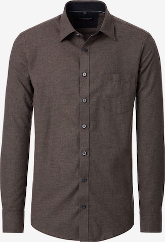 CASA MODA Regular Fit Hemd in Braun: Vorderseite
