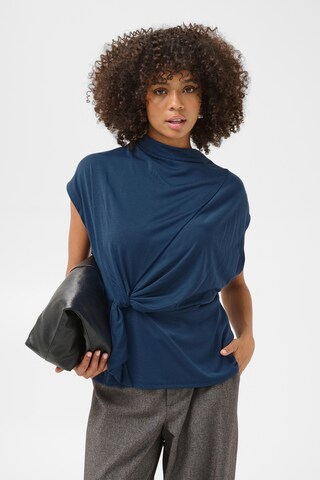CULTURE - Blusa 'PHILLA' en azul: frente