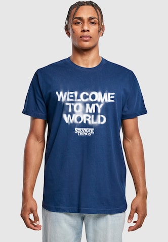 T-Shirt 'Stranger Things - Welcome To My World' ABSOLUTE CULT en bleu : devant