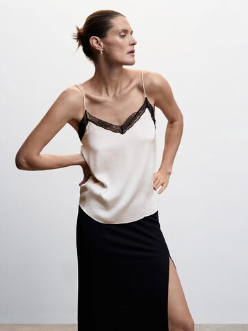 MANGO Top in Beige: predná strana