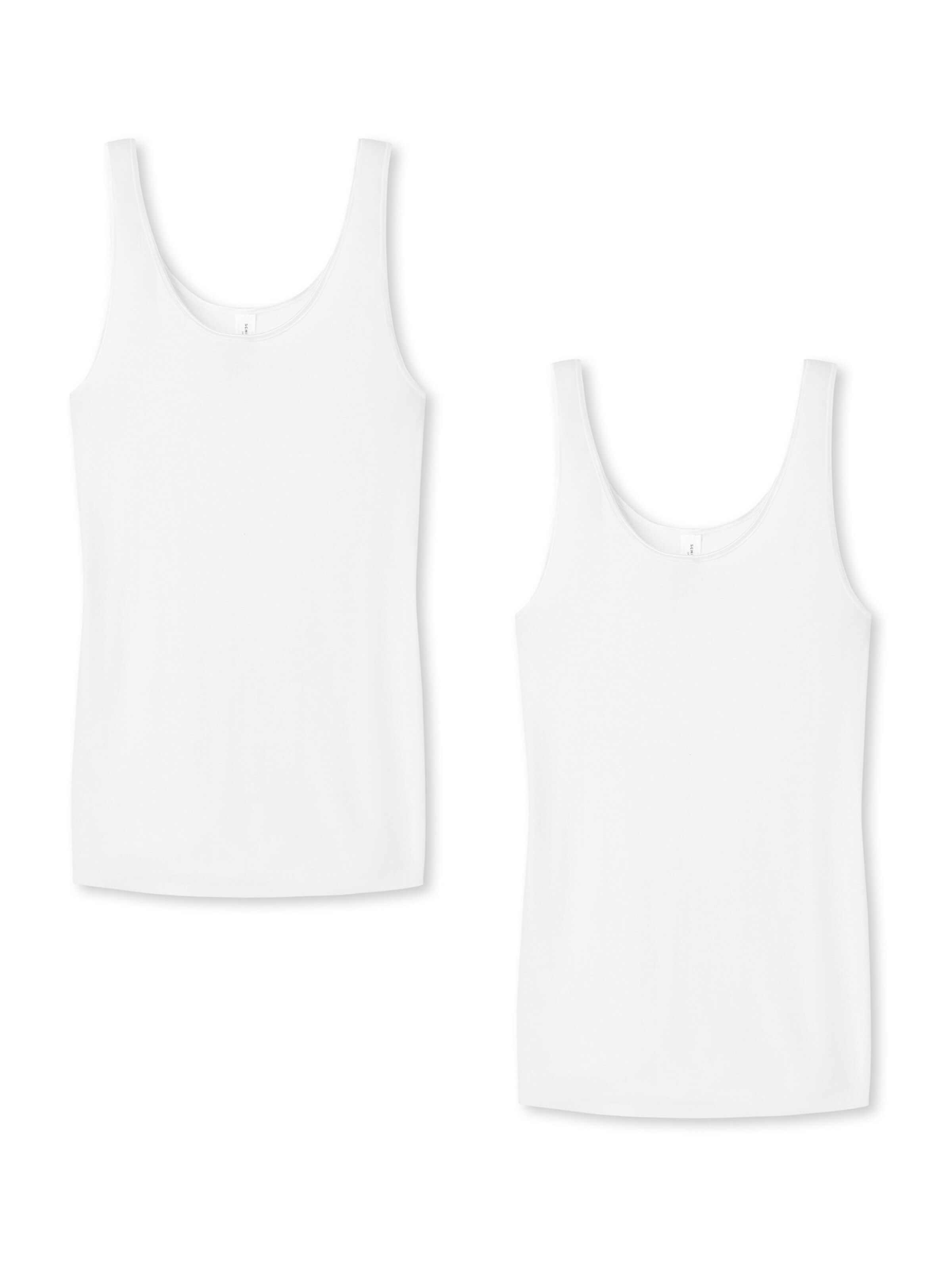 SCHIESSER Top 'Luxury' in White: front