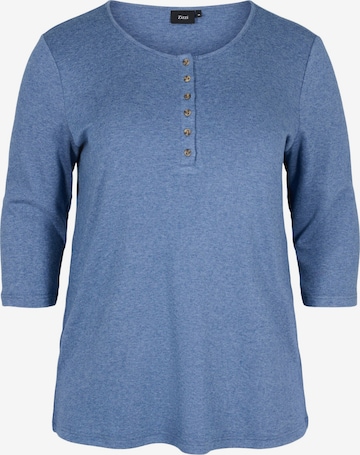 Zizzi Blouse 'ESARA' in Blauw: voorkant