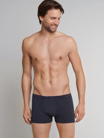 SCHIESSER Retro Boxer ' Minimal Print 'Dark Sapphire' ' in Blau