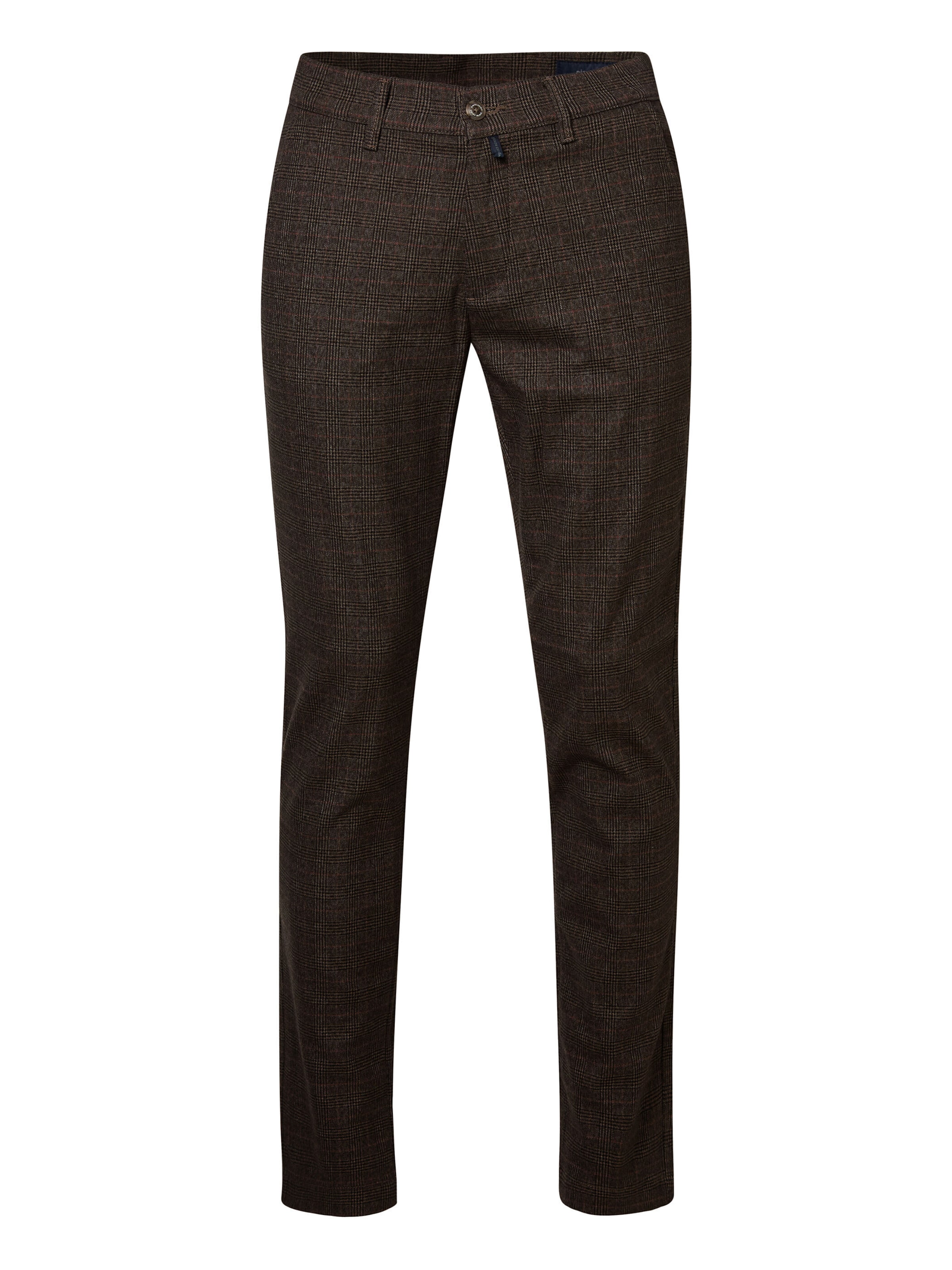 PIERRE CARDIN Regular Trousers 'Calais' in Brown: front