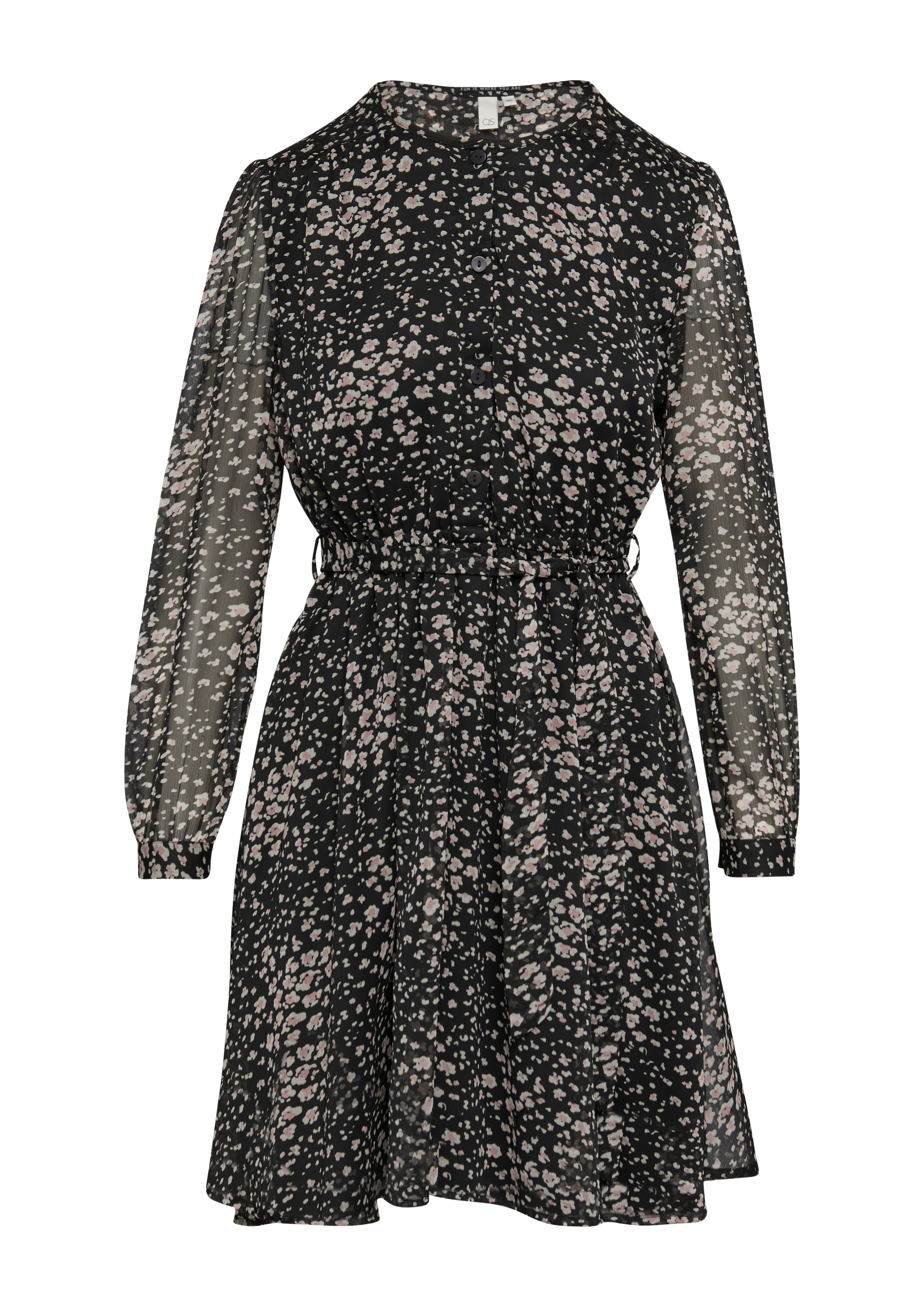 QS Kleid in Schwarz: Vorderseite