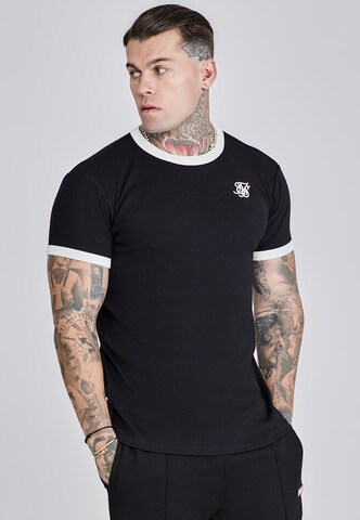 SikSilk Shirt in Zwart: voorkant