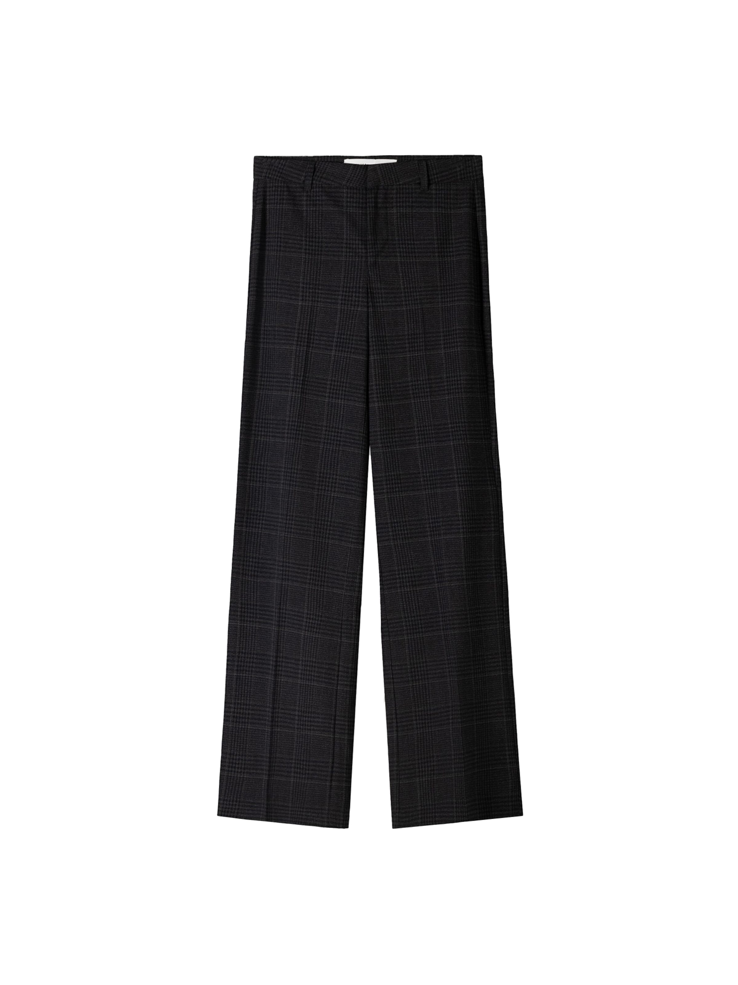 Bershka Wide leg Trousers with creases in Blue: front