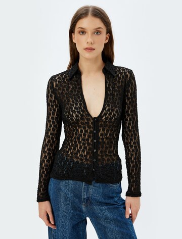 Koton Knit cardigan in Black: front