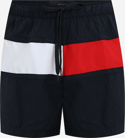 Tommy Hilfiger Underwear Badeshorts i mørkeblå / blodrød / hvit, Produktvisning