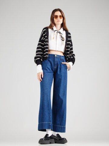 GAP Wide leg Bandplooi jeans in Blauw